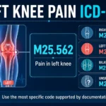 left knee pain icd 10