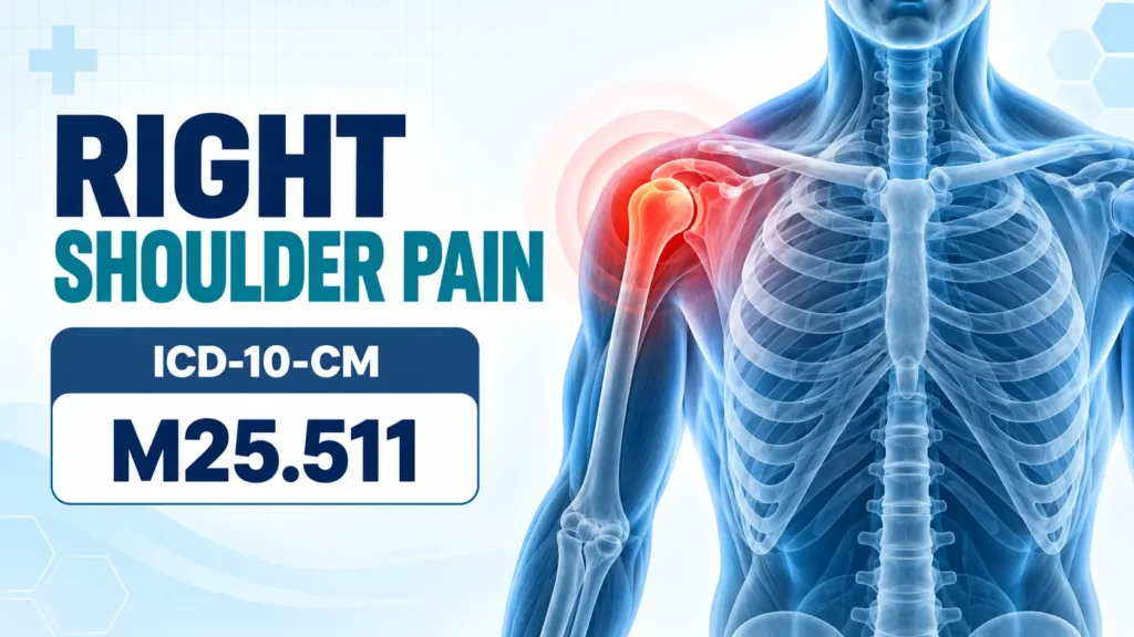 right shoulder pain icd 10